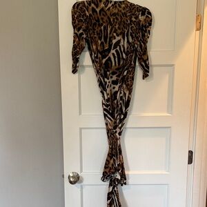 Women's Leopard Print wrap Dress